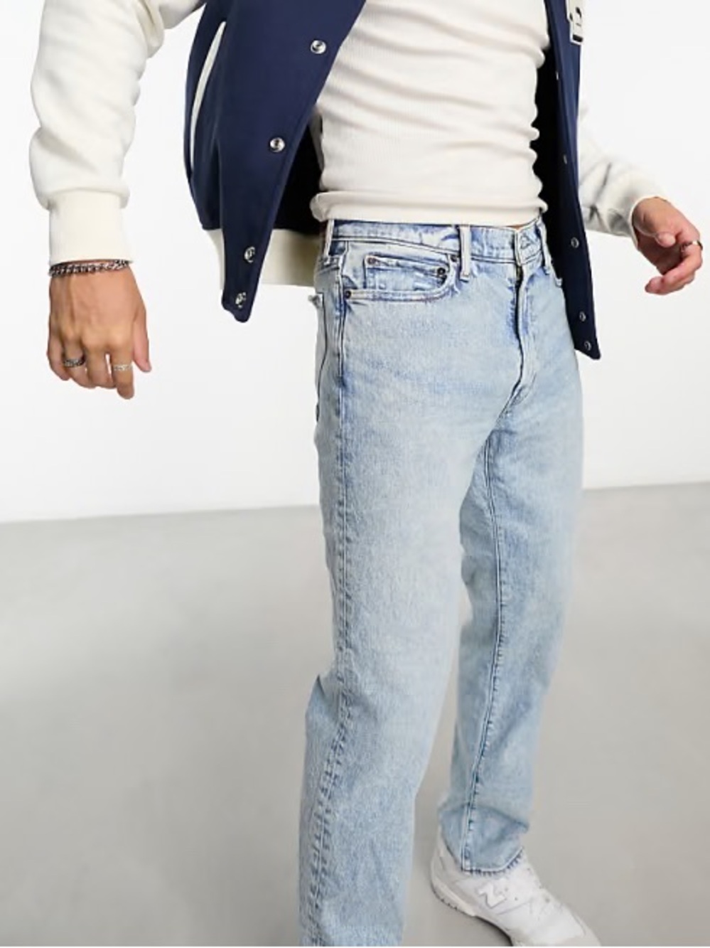 ABERCROMBIE & FITCH Light Blue Straight Leg Jeans - Picture 2 of 9